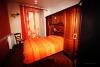 chambre orange soleil couchant